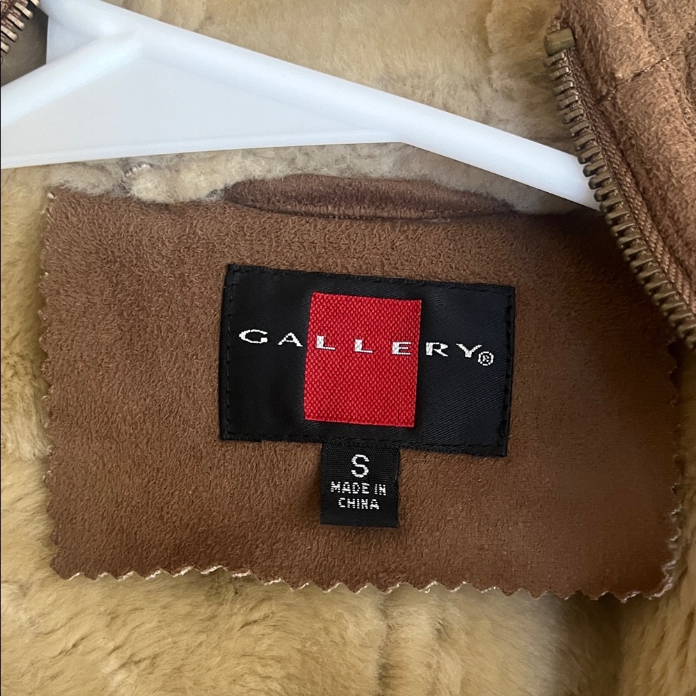 Gallery Tan Trench Coat with Shearling Lining - Picture 3 of 3
